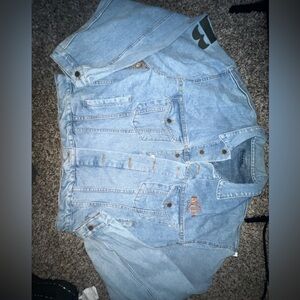 Blue Denim Bijan designer vintage jacket